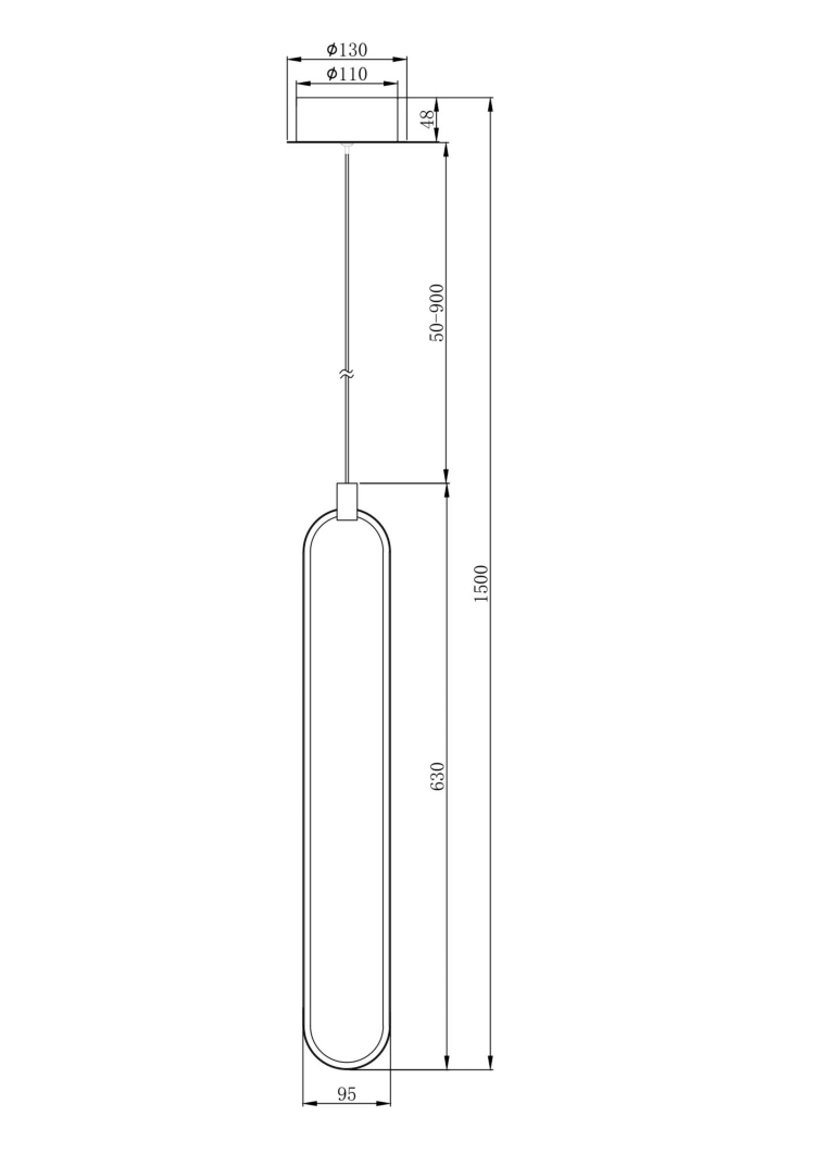  Подвесной светодиодный светильник Maytoni Chain MOD017PL-L13N